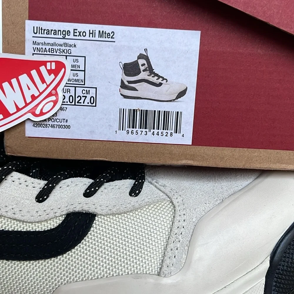 Vans Men’s Ultrarange Exo Hi Mte2 Marshmallow/Black VN0A4BVSKIG Sneakers Boots